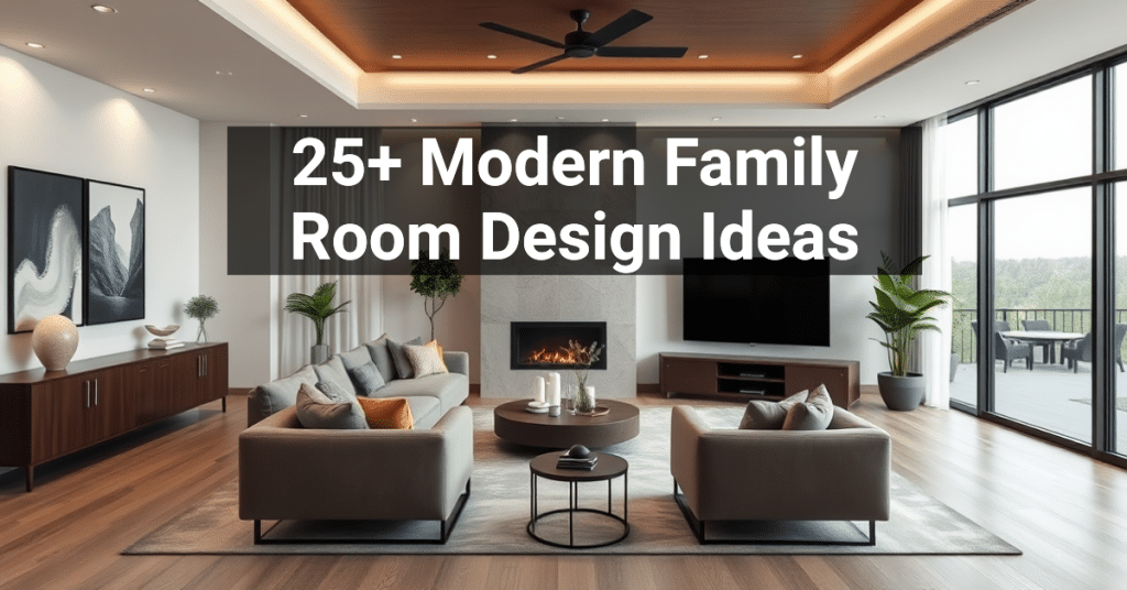 25+ Modern Family Room Design Ideas