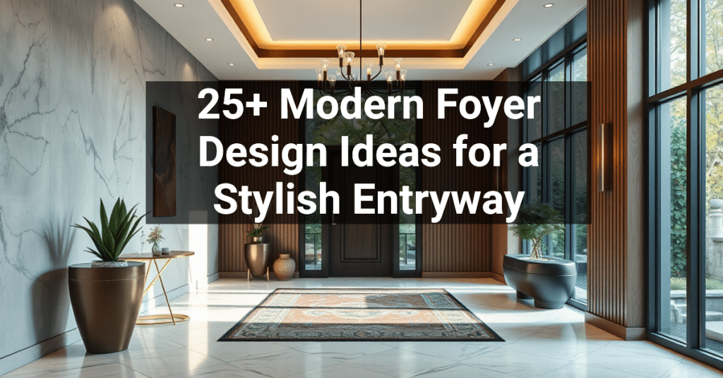 25+ Modern Foyer Design Ideas for a Stylish Entryway