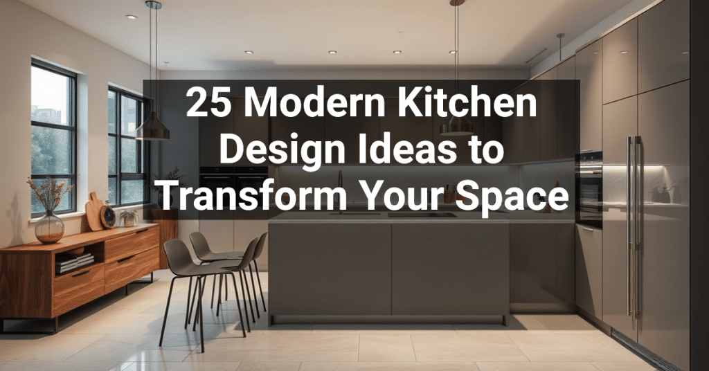 25 Modern Kitchen Design Ideas to Transform Your Space