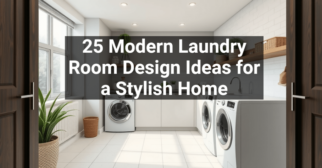 25 Modern Laundry Room Design Ideas for a Stylish Home