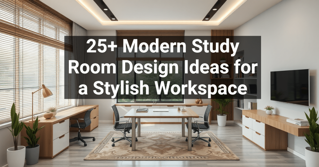 25+ Modern Study Room Design Ideas for a Stylish Workspace