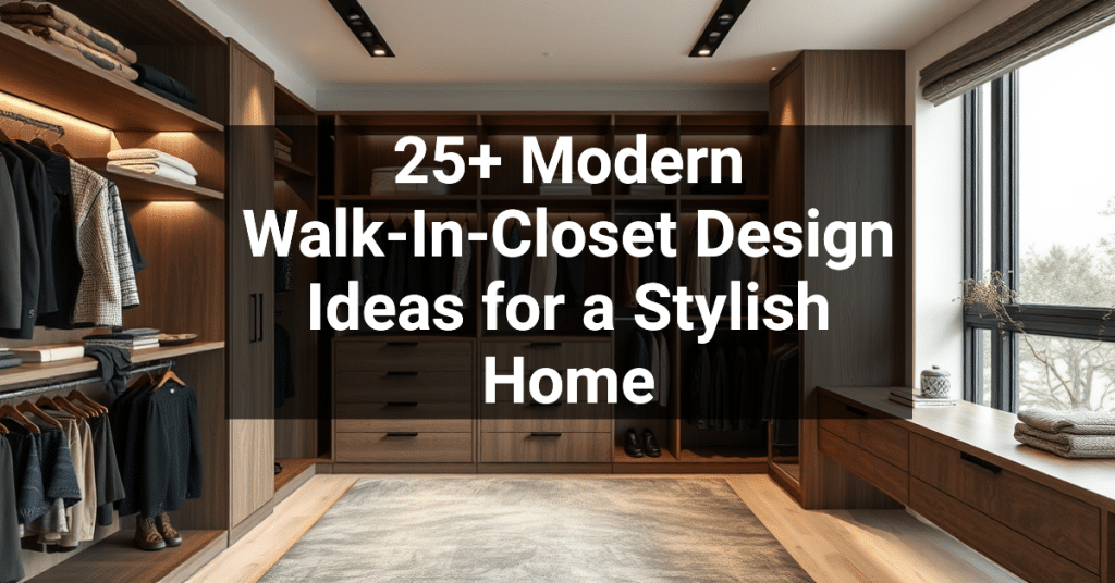 25+ Modern Walk-In-Closet Design Ideas for a Stylish Home