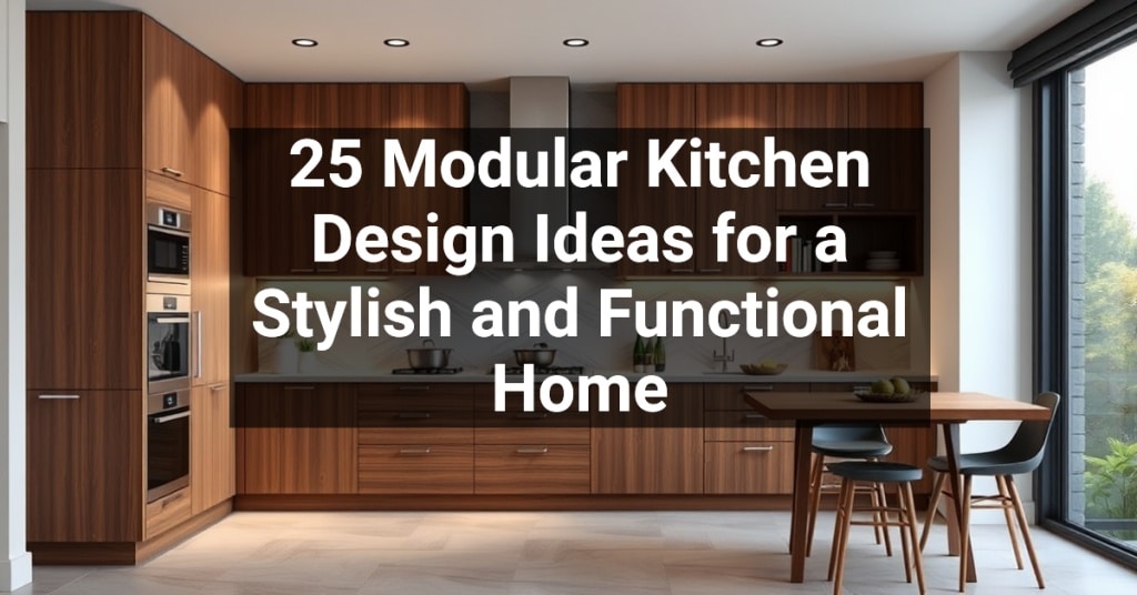 25 Modular Kitchen Design Ideas for a Stylish and Functional Home