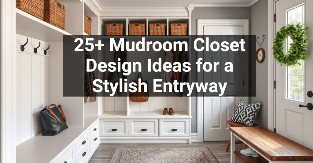 25+ Mudroom Closet Design Ideas for a Stylish Entryway