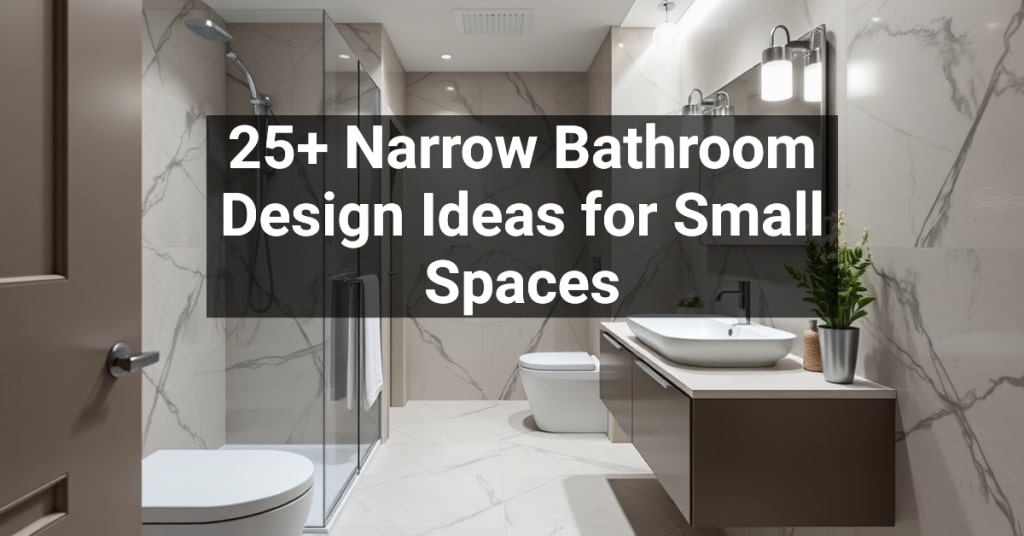 25+ Narrow Bathroom Design Ideas for Small Spaces