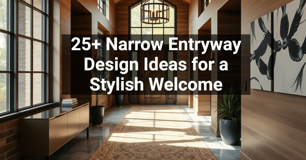 25+ Narrow Entryway Design Ideas for a Stylish Welcome