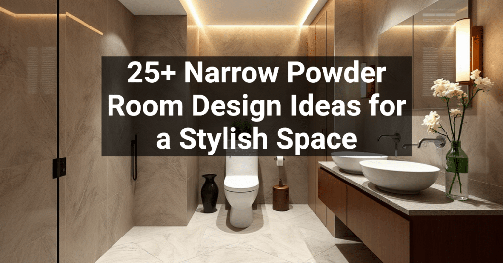 25+ Narrow Powder Room Design Ideas for a Stylish Space