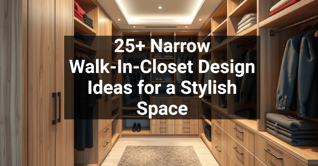 25+ Narrow Walk-In-Closet Design Ideas for a Stylish Space