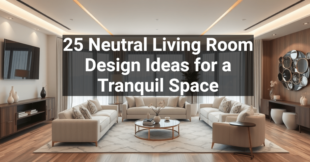 25 Neutral Living Room Design Ideas for a Tranquil Space