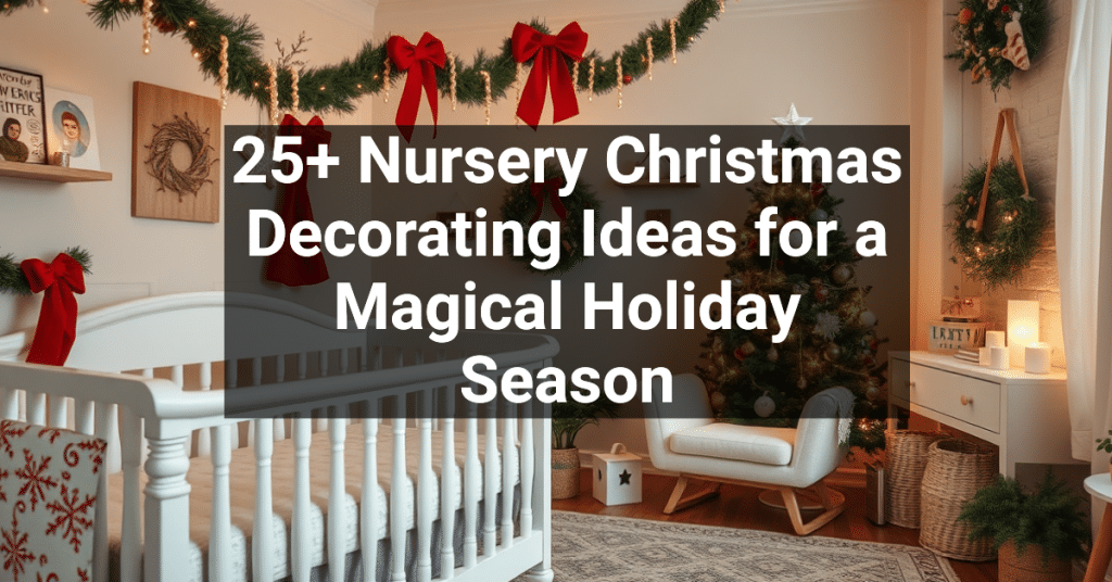 25+ Nursery Christmas Decorating Ideas for a Magical Holiday Season