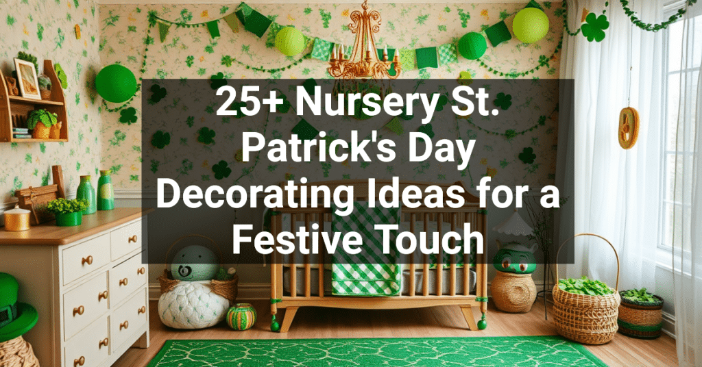 25+ Nursery St. Patrick's Day Decorating Ideas for a Festive Touch