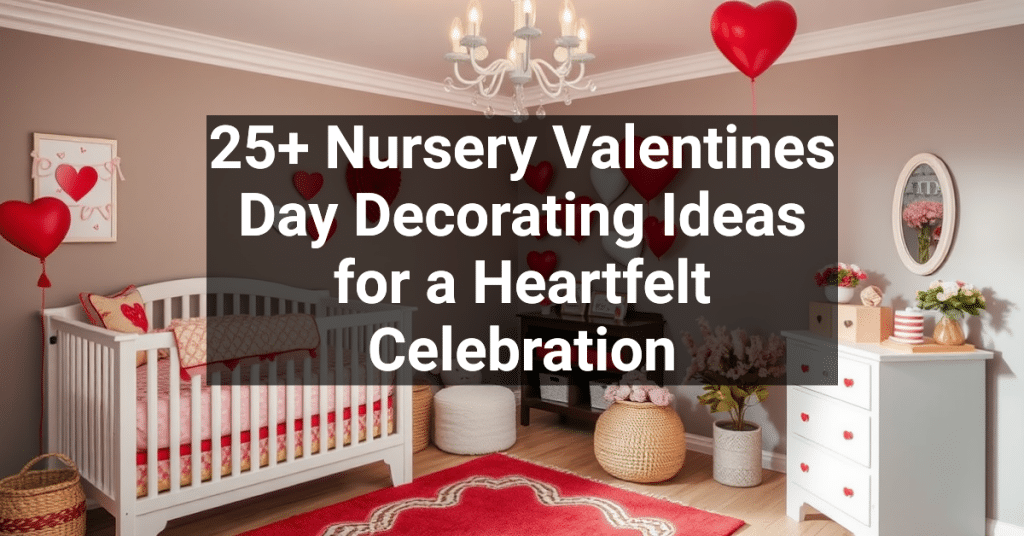 25+ Nursery Valentines Day Decorating Ideas for a Heartfelt Celebration