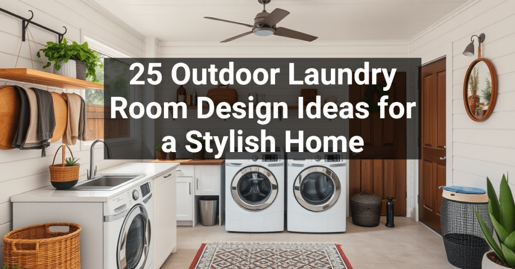 25 Outdoor Laundry Room Design Ideas for a Stylish Home