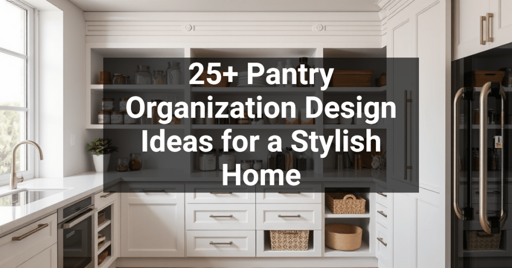 25+ Pantry Organization Design Ideas for a Stylish Home