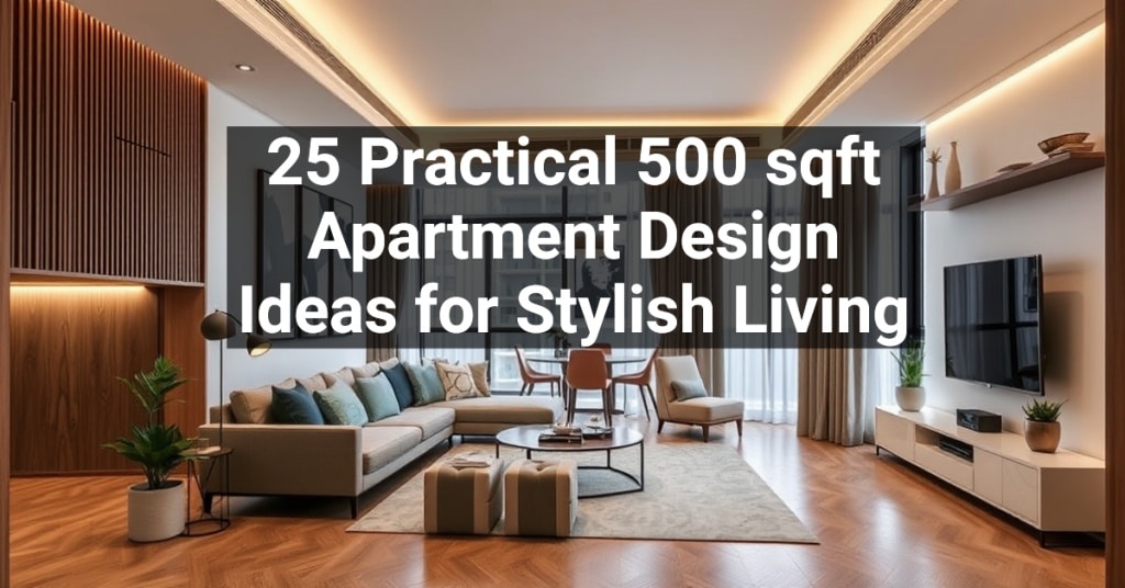 25 Practical 500 sqft Apartment Design Ideas for Stylish Living