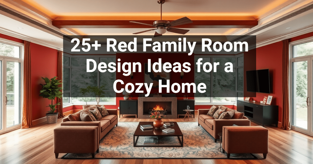 25+ Red Family Room Design Ideas for a Cozy Home