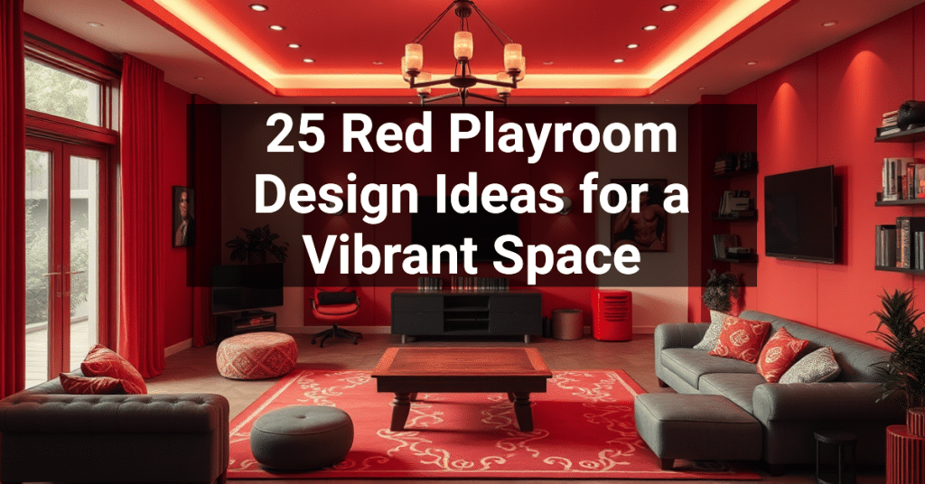 25 Red Playroom Design Ideas for a Vibrant Space