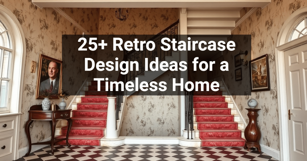 25+ Retro Staircase Design Ideas for a Timeless Home