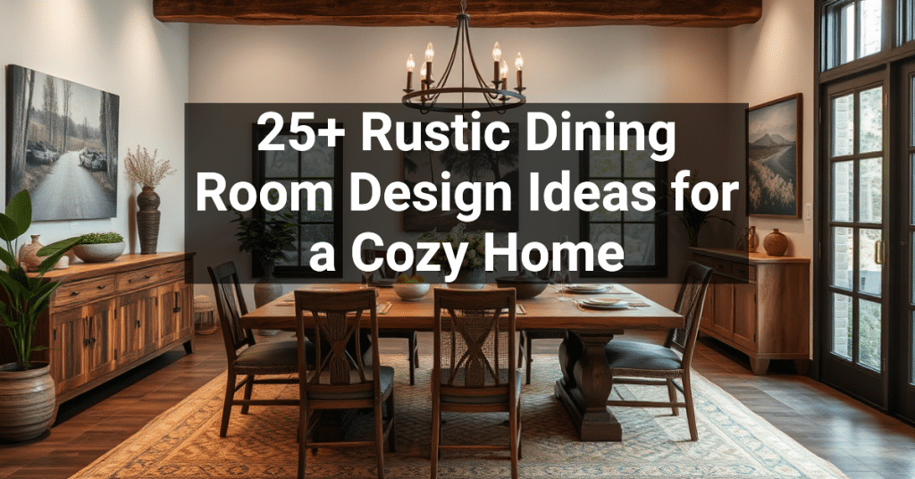 25+ Rustic Dining Room Design Ideas for a Cozy Home