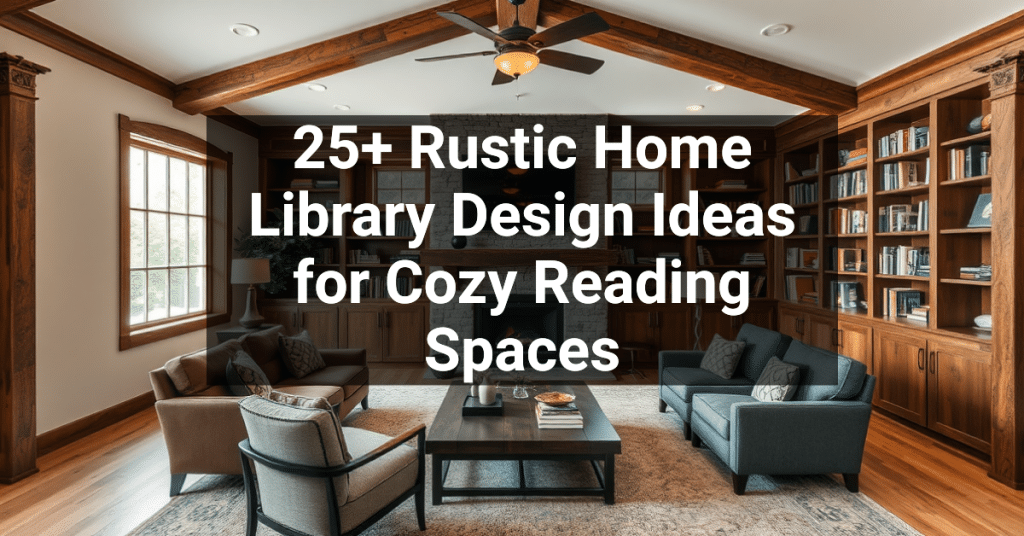 25+ Rustic Home Library Design Ideas for Cozy Reading Spaces