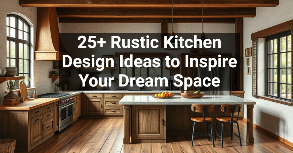 25+ Rustic Kitchen Design Ideas to Inspire Your Dream Space