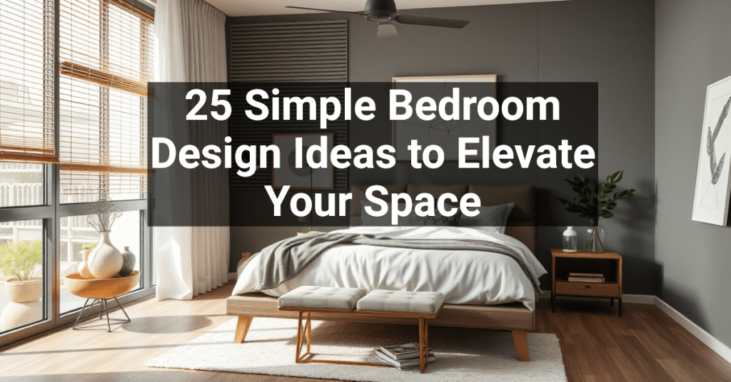 25 Simple Bedroom Design Ideas to Elevate Your Space