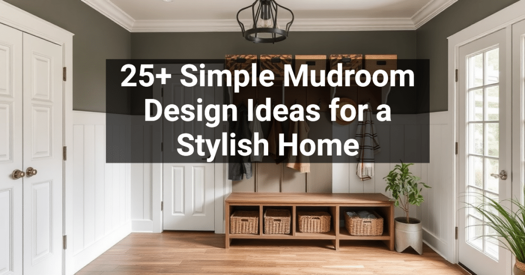 25+ Simple Mudroom Design Ideas for a Stylish Home