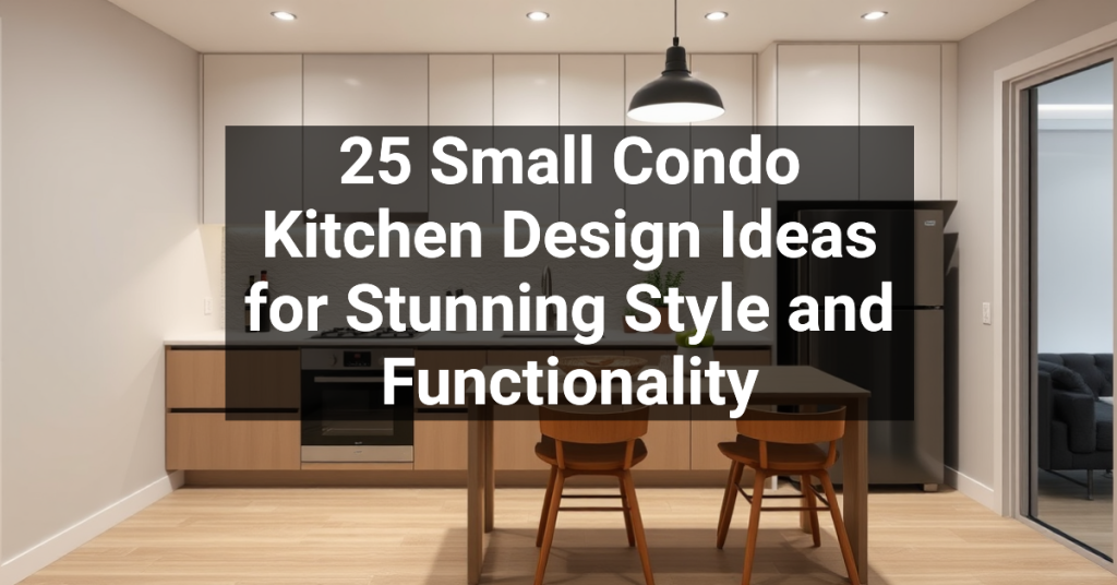 25 Small Condo Kitchen Design Ideas for Stunning Style and Functionality