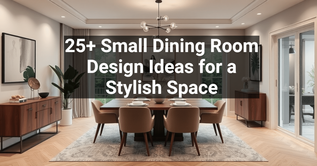 25+ Small Dining Room Design Ideas for a Stylish Space