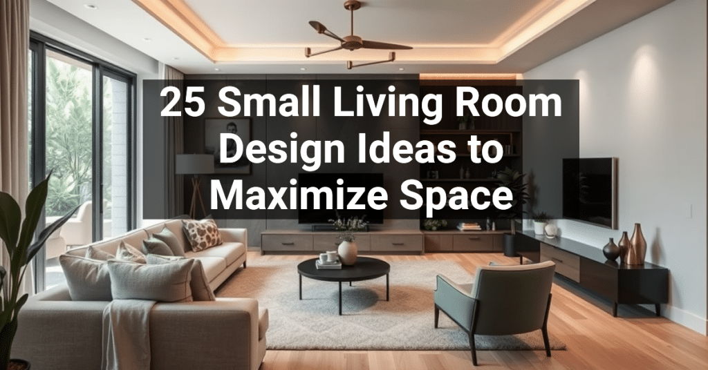 25 Small Living Room Design Ideas to Maximize Space