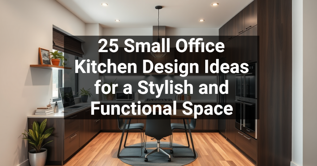 25 Small Office Kitchen Design Ideas for a Stylish and Functional Space