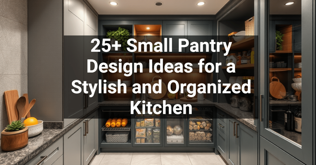 25+ Small Pantry Design Ideas for a Stylish and Organized Kitchen