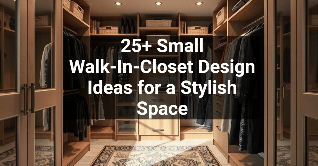 25+ Small Walk-In-Closet Design Ideas for a Stylish Space