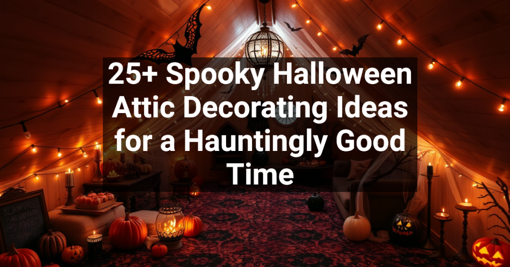 25+ Spooky Halloween Attic Decorating Ideas for a Hauntingly Good Time