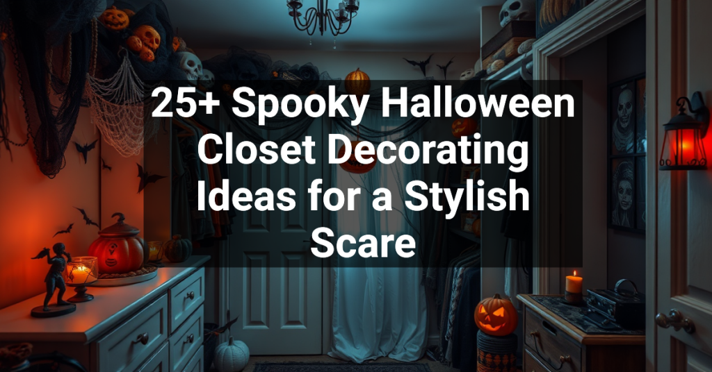 25+ Spooky Halloween Closet Decorating Ideas for a Stylish Scare