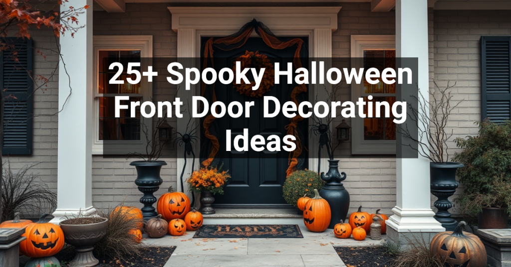 25+ Spooky Halloween Front Door Decorating Ideas