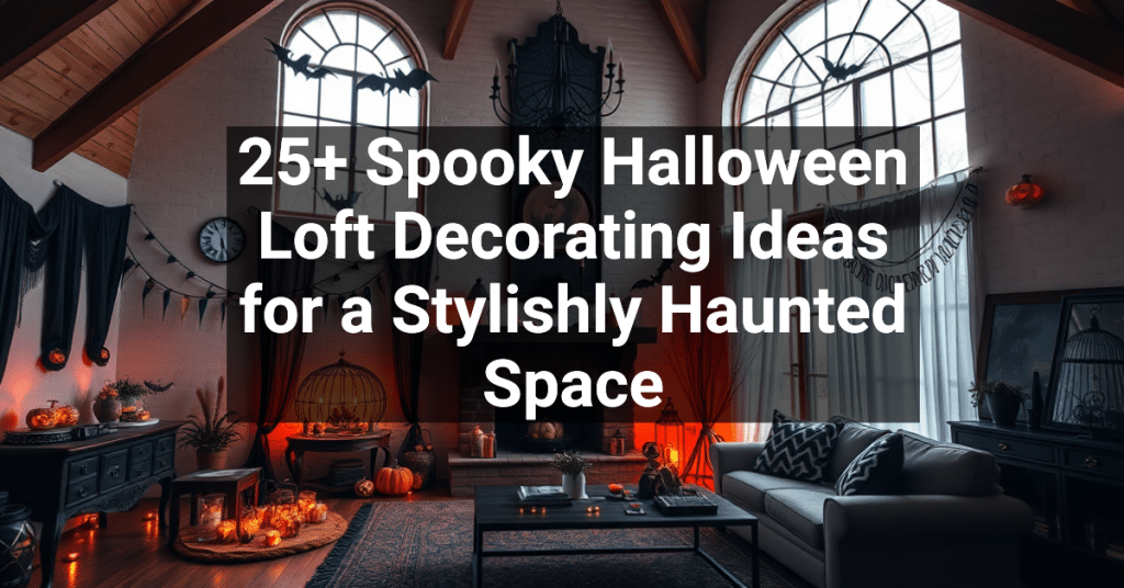 25+ Spooky Halloween Loft Decorating Ideas for a Stylishly Haunted Space