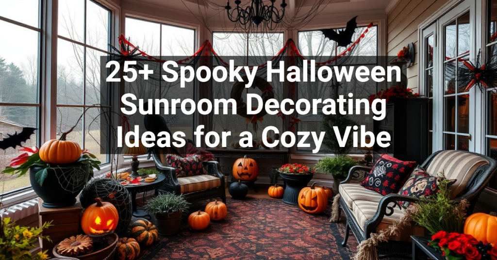 25+ Spooky Halloween Sunroom Decorating Ideas for a Cozy Vibe