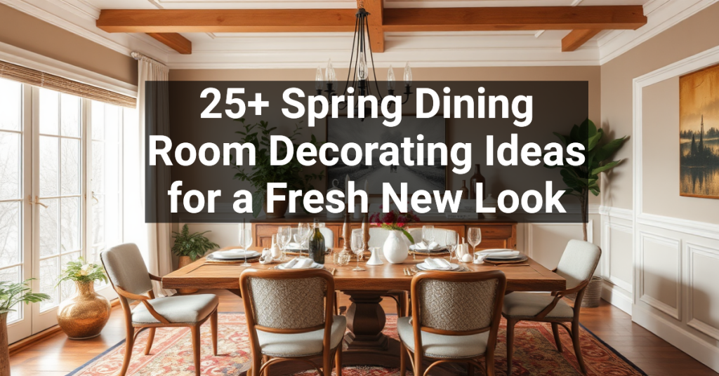 25+ Spring Dining Room Decorating Ideas for a Fresh New Look