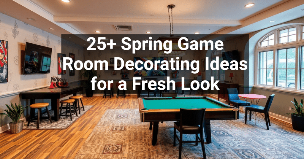 25+ Spring Game Room Decorating Ideas for a Fresh Look