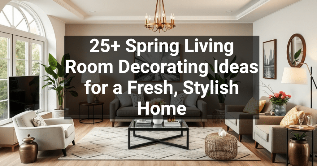 25+ Spring Living Room Decorating Ideas for a Fresh, Stylish Home