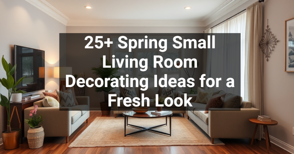 25+ Spring Small Living Room Decorating Ideas for a Fresh Look