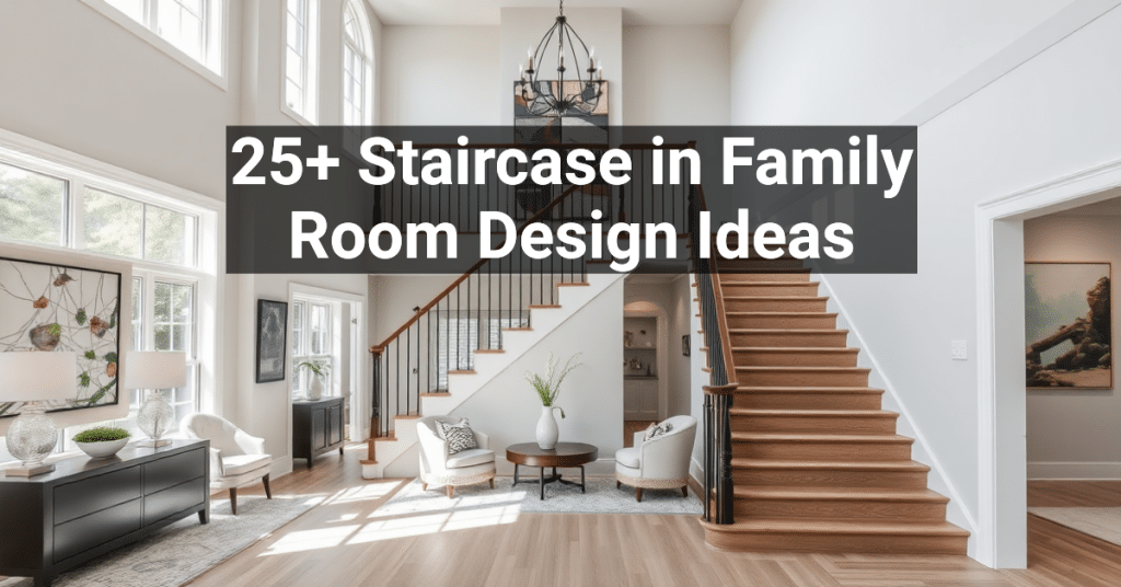 25+ Staircase in Family Room Design Ideas