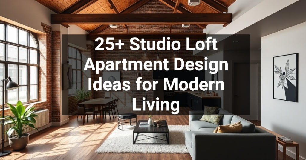 25+ Studio Loft Apartment Design Ideas for Modern Living