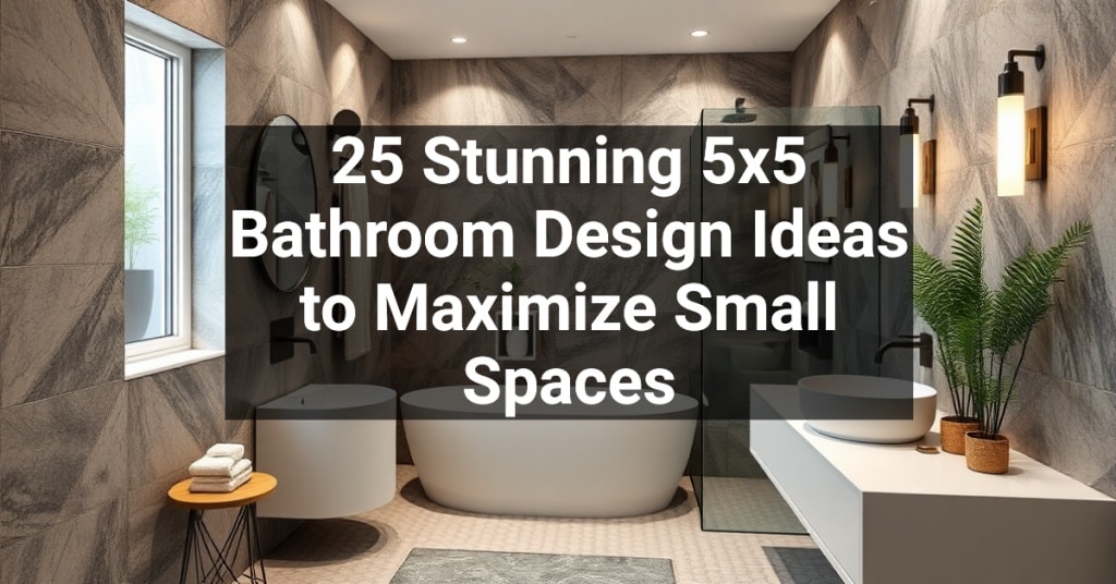 25 Stunning 5x5 Bathroom Design Ideas to Maximize Small Spaces