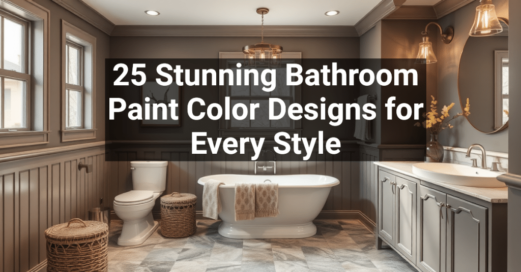 25 Stunning Bathroom Paint Color Designs for Every Style