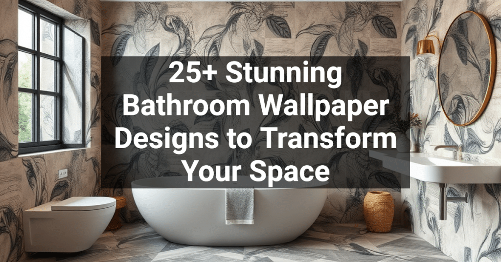 25+ Stunning Bathroom Wallpaper Designs to Transform Your Space