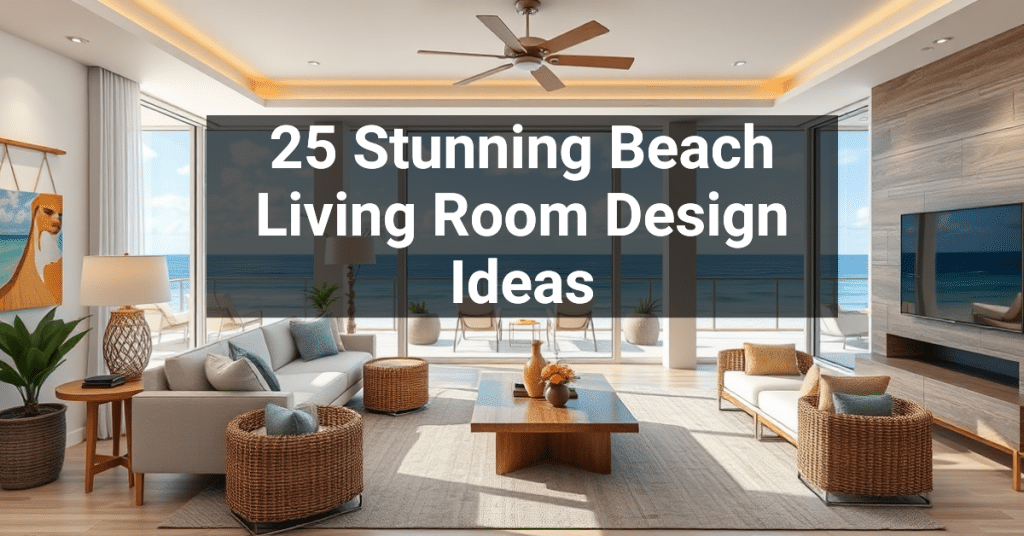 25 Stunning Beach Living Room Design Ideas