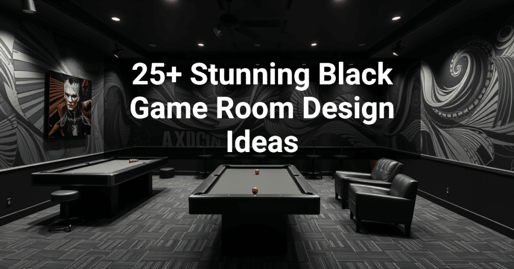 25+ Stunning Black Game Room Design Ideas