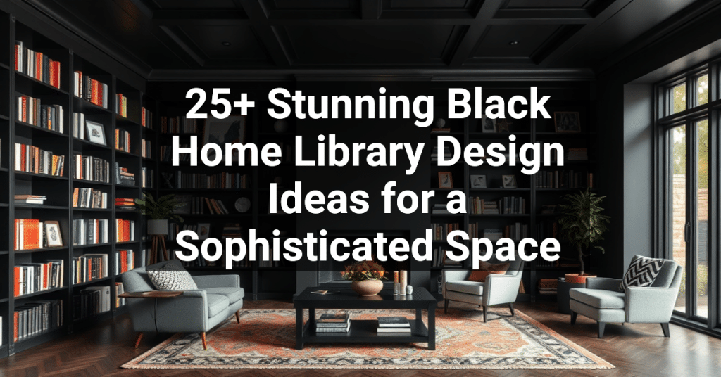 25+ Stunning Black Home Library Design Ideas for a Sophisticated Space